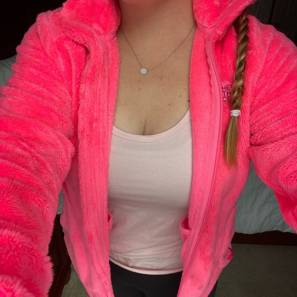 Pink north face jacket